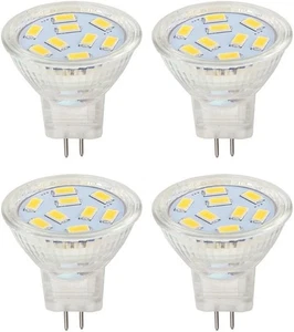 LED MR11 Light Bulbs 2W 12V, GU4 Warm White 3000K , 20W Halogen Equivalent, MR1 - Picture 1 of 10