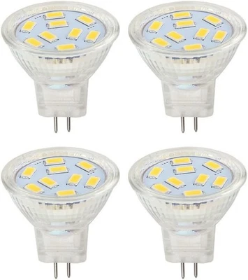 LED MR11 Light Bulbs 2W 12V, GU4 Warm White 3000K , 20W Halogen Equivalent, MR1 - Image 1 of 4