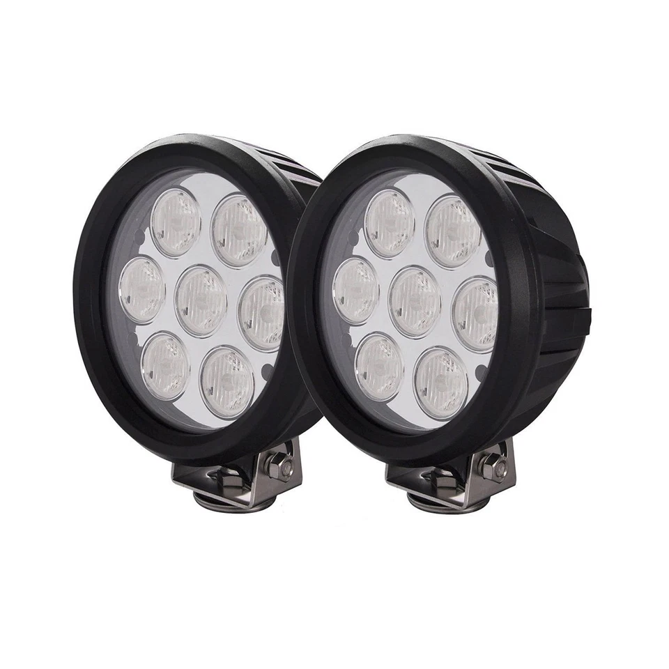 2X 6inch 70W Round LED Work Light Flood beam Driving Fog Lamp Off-Road SUV Truck Foto 1 de 4