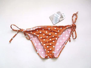 NUEVO CON ETIQUETAS Tommy Bahama Naranja Geométrico Lateral Corbata Hipster Traje de Baño Bikini Parte Inferior XS - Imagen 1 de 4