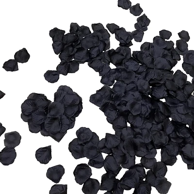 3000 Pieces Black Rose Petals Fake Artificial Flower Petals for Valentine Day,We - Image 1 of 4