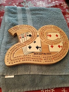 Vintage Official 29 Cribbage Board Game Wood W/Pegs - Picture 1 of 3