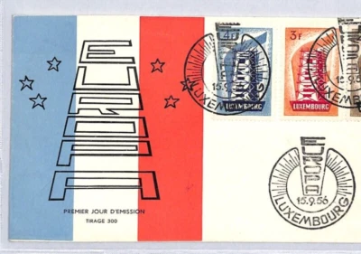 LUXEMBOURG 1956 FDC *EUROPA* Superb Illustrated First Day Cover {samwells}YE74 - Image 1 of 4