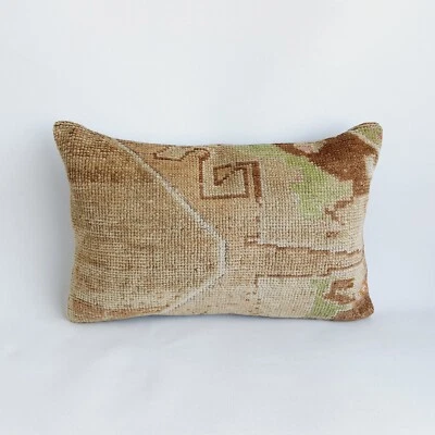 Authentic Decorative Carpet Pillow Cover , 16x24 Turkish Rug Pillow - Image 1 of 4