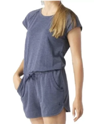 Smartwool Women's M Active Reset Shorts Romper Jumpsuit Heather Blue Outdoors - Image 1 of 4