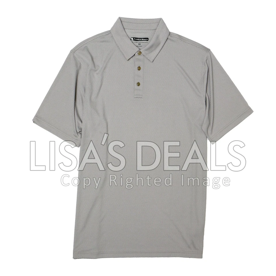 New Men's Pebble Beach Polo Shirt Short Sleeve Grey XL - Image 1 of 1