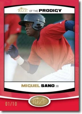 MIGUEL SANO 2012 Rize Rookie RED Paragon PRODIGY RC #/10 - Image 1 of 2