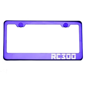Marco de placa de matrícula púrpura cromado RC300 tapa de tornillo de metal grabado con láser - Imagen 1 de 8