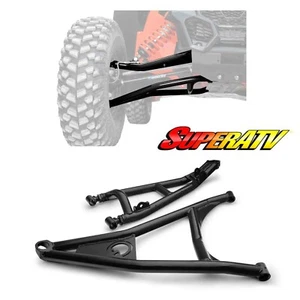 SuperATV ATLAS PRO 2" FORWARD A ARMS BLACK CAN-AM MAVERICK X3 72" MODELS XRS RR - Picture 1 of 9