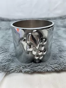 Portabottiglie/sottobicchiere vino Mariposa vintage uva tono argento servizio festa - Foto 1 di 8
