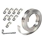 Hose Clamp 304 Stainless Steel Adjustable Screw Clip for Water Pipe Plumbing
