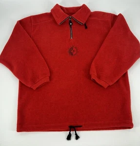 BOGNER FIRE ICE Men's Vintage 1990's Red Fleece 1/4 Zip Pullover Shirt Sz L USA - Picture 1 of 10