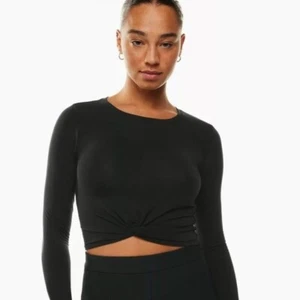 Aritzia Babaton Wiltern Longsleeve Crew Neck Crop Top Relux Jersey Sz XS - Picture 1 of 6