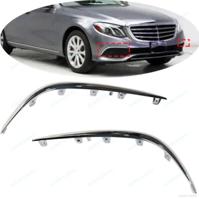 Pair Front Bumper Side Molding Trim For Mercedes Benz W213 E300 E400 2017-2019 - Image 1 of 4