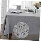  Rectangle Table Cloth, Linen Farmhouse Tablecloth Heavy 52" x 70" Charcoal