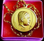 Iraqi-Iraq 1981 Saddam Hussein Golden Medal, Made By Bertoni-Milano, Rare, صدام