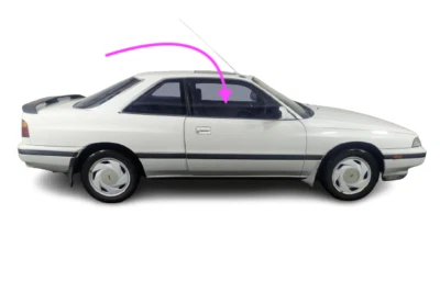 Fits: 1988-1992 Mazda MX6 2D Coupe Passenger Side Front Right Door Window Glass - Image 1 of 4