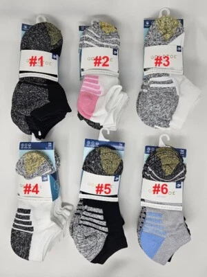 Puntera dorada para mujer 6-Pk. Calcetines Rebote Cushion No-Show, Talla 9-11 se adapta al zapato 6-9 Foto 1 de 2