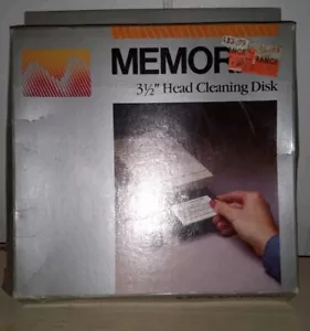Disque de nettoyage tête Memorex 3 1/2" n° 3202-7023 Expédié N 24h Vintage Rétro Geeky - Photo 1/3