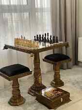 A Unique Chess Table Made of Wood, Same Day Shipping Chess Full Set Direct Store