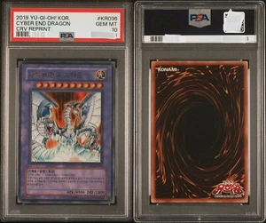 PSA 10 - POP 3 - Yugioh Card "Cyber End Dragon" CRV-KR036 Korean Ultra Rare - Picture 1 of 4