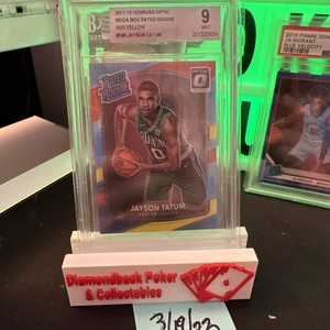 2017/18 Donruss Optic Mega Box Rated Rookie Red Yellow Jayson Tatum BGS 9