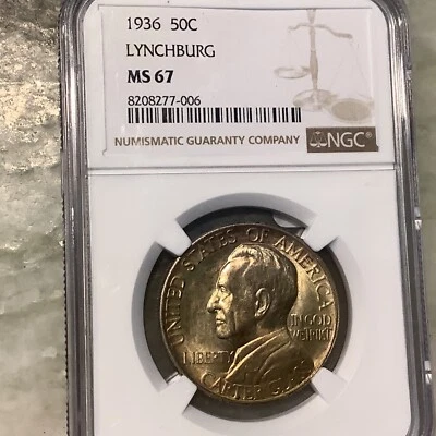 1936 Lynchburg Silver Commemorative Half Dollar MS67 - Image 1 of 2