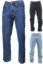Mens Regular Fit Straight Leg Jeans Casual Denim Work Trousers New 32 - 44 Waist