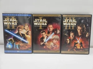 Star Wars Prequel Trilogy Episode 1-3, 6-DVD Complete Missing (Episode 3 Disc 2) - Foto 1 di 9