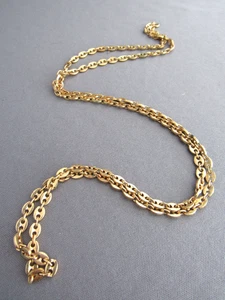 COLLAR DE ESLABONES DE CADENA VINTAGE 14K GF HEAVY MARINER - Imagen 1 de 5