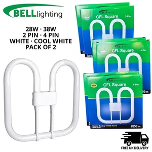 BELL CFL Square 2 + 4 Pin GR8 GR10q verschiedene Wattleistung Energiesparend - Bild 1 von 4