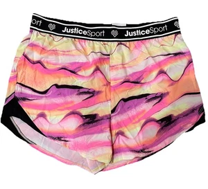 Justice Classic XL Plus Girls Sport Shorts NWT 16p/18p Athletic Running Pink - Picture 1 of 3