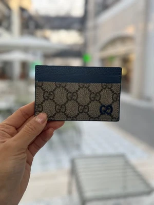 Gucci Bi-Color GG Card Holder Blue 768248 FACQC 9441 149117412 - Image 1 of 3