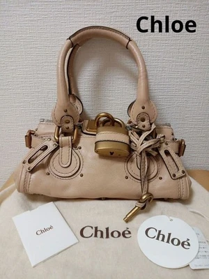 Chloe Paddington Mini Boston Bag in Milk Tea Beige used from japan - Image 1 of 4