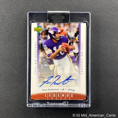 Fran Tarkenton 2006 UD Upper Deck Legends Legendary Signatures Auto #23 - Image 1 of 3