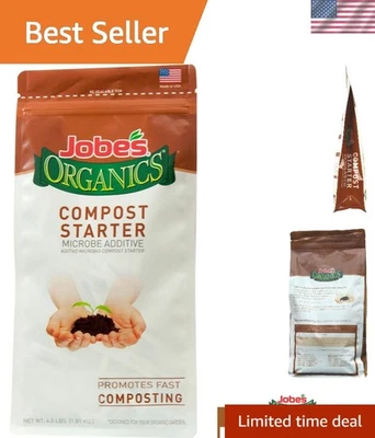 Organic Granular Compost Starter - 4 lbs of Quick Nutrient-Rich Fertilizer - Image 1 of 4