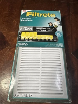Filtrete 3M Room Air Purifier Filter Replacement HEPA Filtration A/D/H 6 Mos - Image 1 of 4