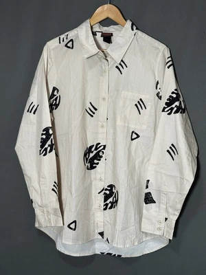 ASO Robin Stranger Things Shirt Her Universe Button Up Leaf Demogorgon Cosplay - Image 1 of 4