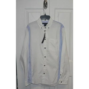 Marc by Marc Jacobs Mens Long Sleeve Shrunken Fit Button Down White/Blue XS $188 - Picture 1 of 3