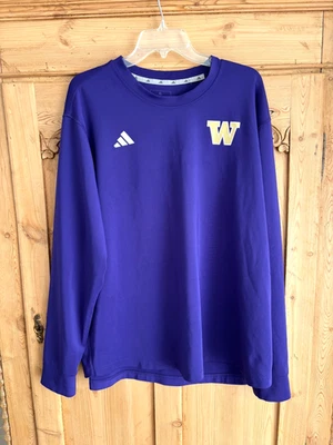 ADIDAS University of Washington  XL Purple L/S Shirt Huskies Logo W Men - Image 1 of 4