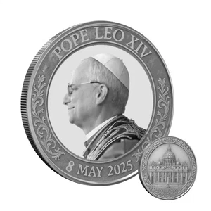 Presale - 2025 1-oz Pope Leo XIV Commemorative .999 Fine Silver Round - Picture 1 of 12