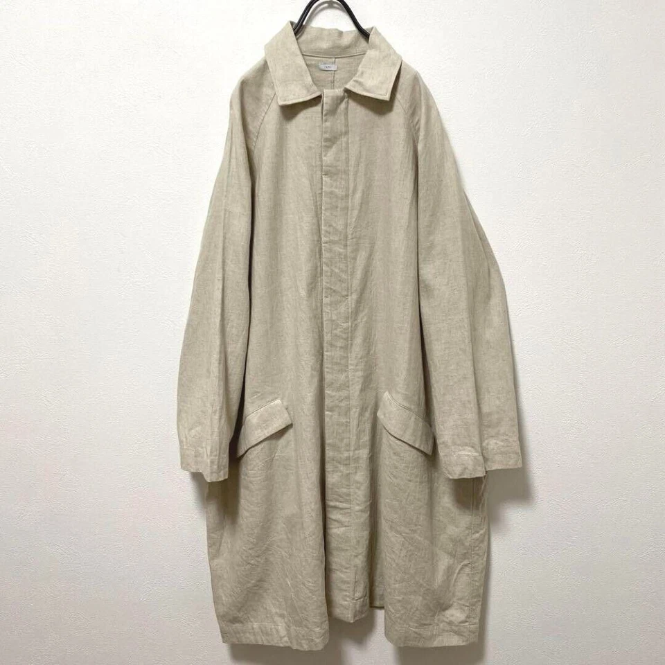 Abrigo acanalado de lino de algodón ICHI - Imagen 1 de 4