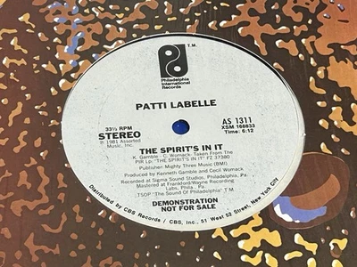 PATTI LABELLE 12" THE SPIRIT'S IN IT ~PROMO~ Foto 1 de 2