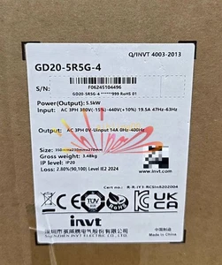 1PCS INVT Inverter GD20-5R5G-4 380V/5.5KW New - Picture 1 of 1