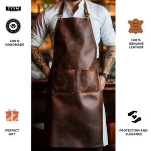 Grembiule professionale in pelle per baristi e mixologist - vestibilità comoda - Foto 1 di 6