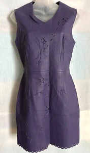 Newport News Styleworks Sleeveless Leather Sheath Dress sz.6 New - Picture 1 of 10