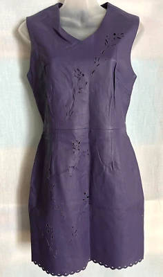 Nuevo vestido vaina de cuero sin mangas Newport News Styleworks talla 6 Foto 1 de 4