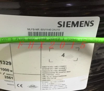 ONE NEW Siemens PROFIBUS Cable 6XV1 840-2AH10 6XV1840-2AH10 ! QTY 50 Per Lot ! - Image 1 of 2