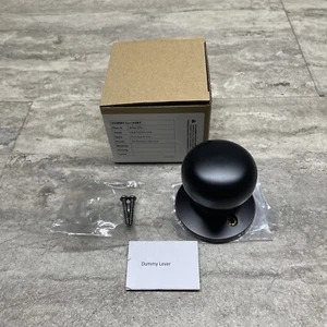 Perilla de puerta ficticia decorativa no giratoria, perilla de bola plana, bronce frotado con aceite - Imagen 1 de 9