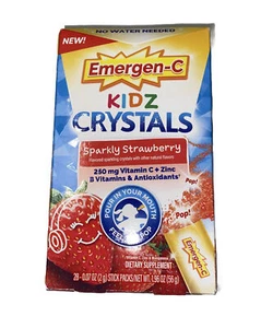 Emergen-C Kidz Crystals, On-The-Go Strawberry Immune Support Vitamin C New - Picture 1 of 5